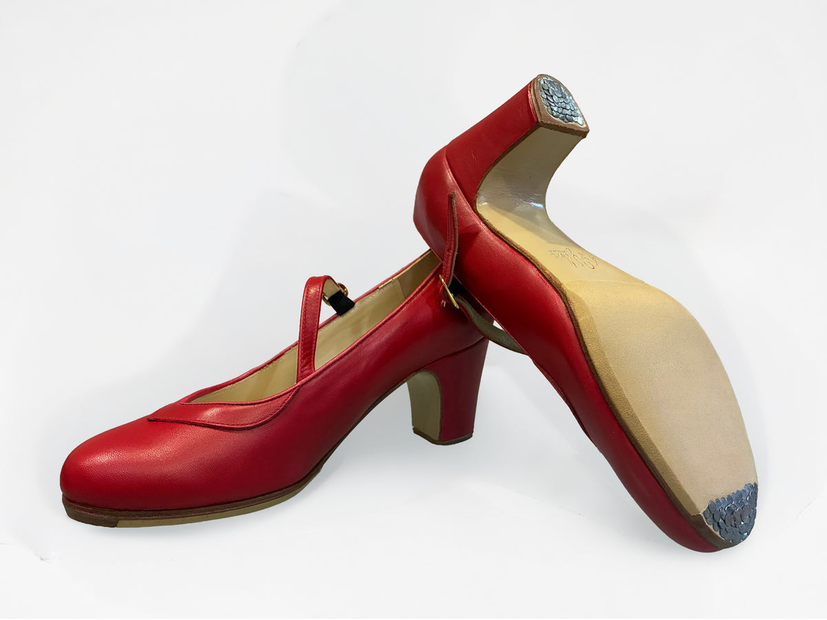 Zapato Flamenco Profesional Rojo