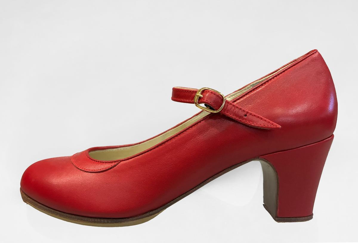 Zapato Flamenco Profesional Rojo