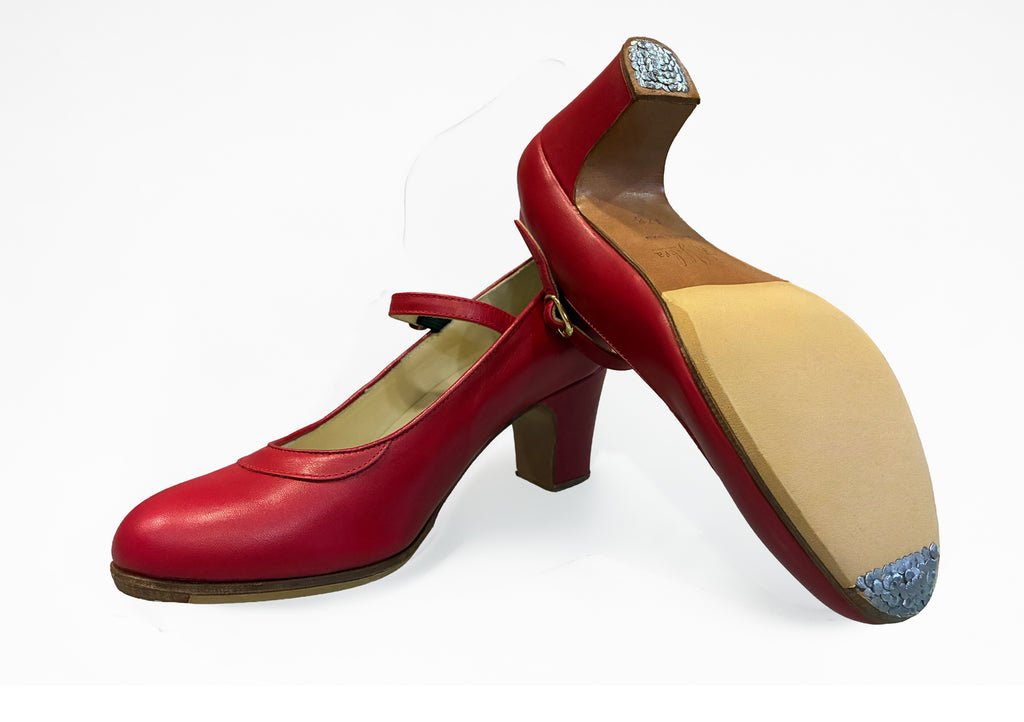 Zapato Flamenco Profesional Rojo