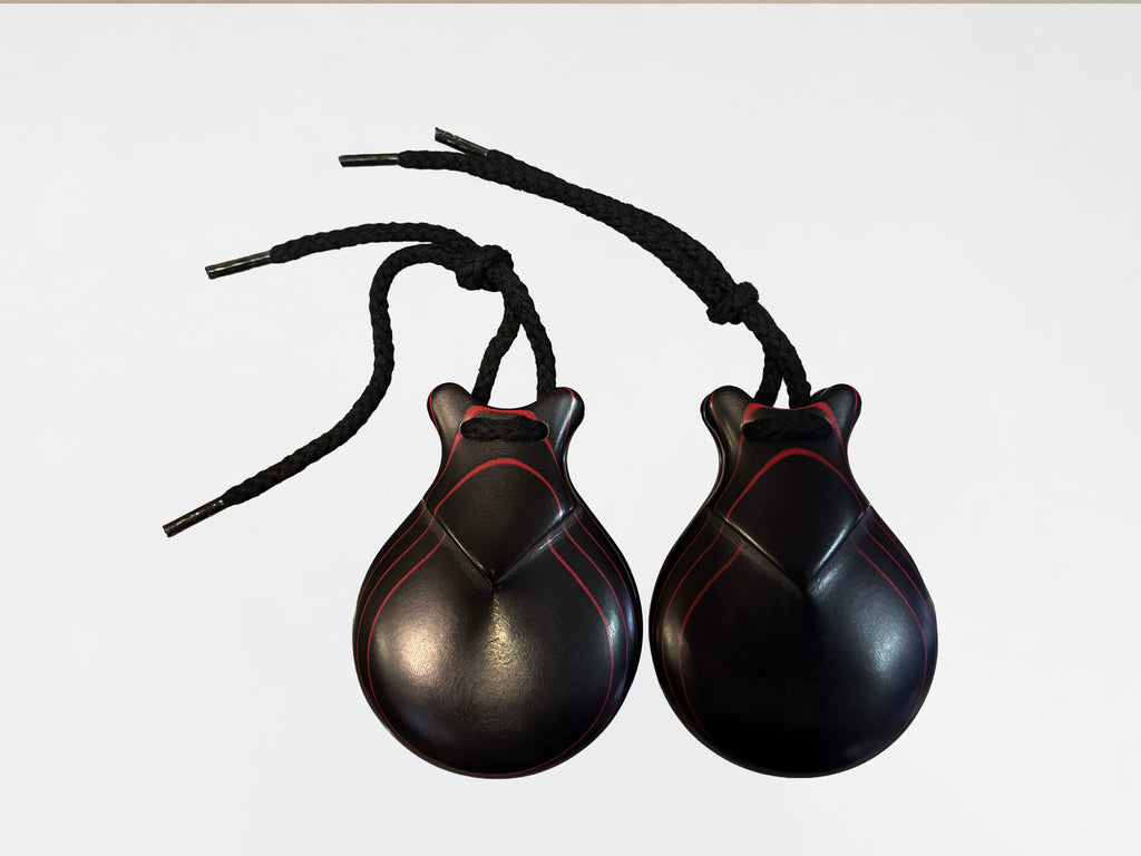 Castañuelas Profesionales Doble Caja Veta Roja