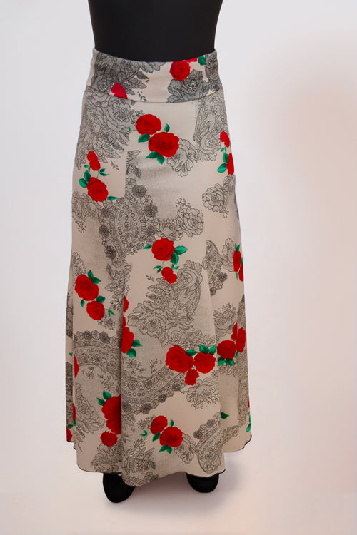 Falda de flamenco con estampado